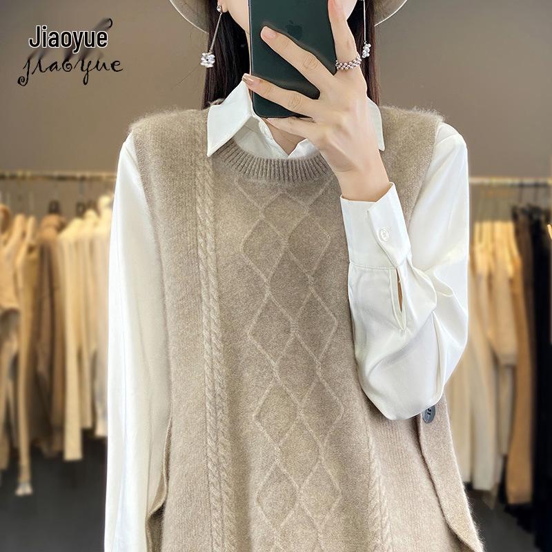 Women s Loose Fit Wool Vest Sweater - Sleeveless Cashmere Knit in Solid Colors Extra Large
Women s Loose Fit Wool Vest Sweater - Sleeveless Cashmere Knit in Solid Colors Extra Large