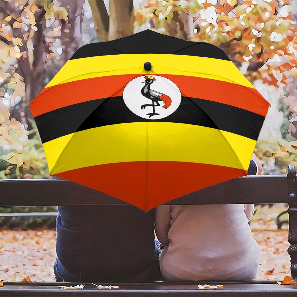 Uganda National Flag Black Yellow Red Stripes with Grey Crowned Crane Print Auto Folding Umbrella Waterproof Windproof Compact T (as the picture,iron&8K)
Uganda National Flag Black Yellow Red Stripes with Grey Crowned Crane Print Auto Folding Umbrella Waterproof Windproof Compact T (as the picture,iron&8K)