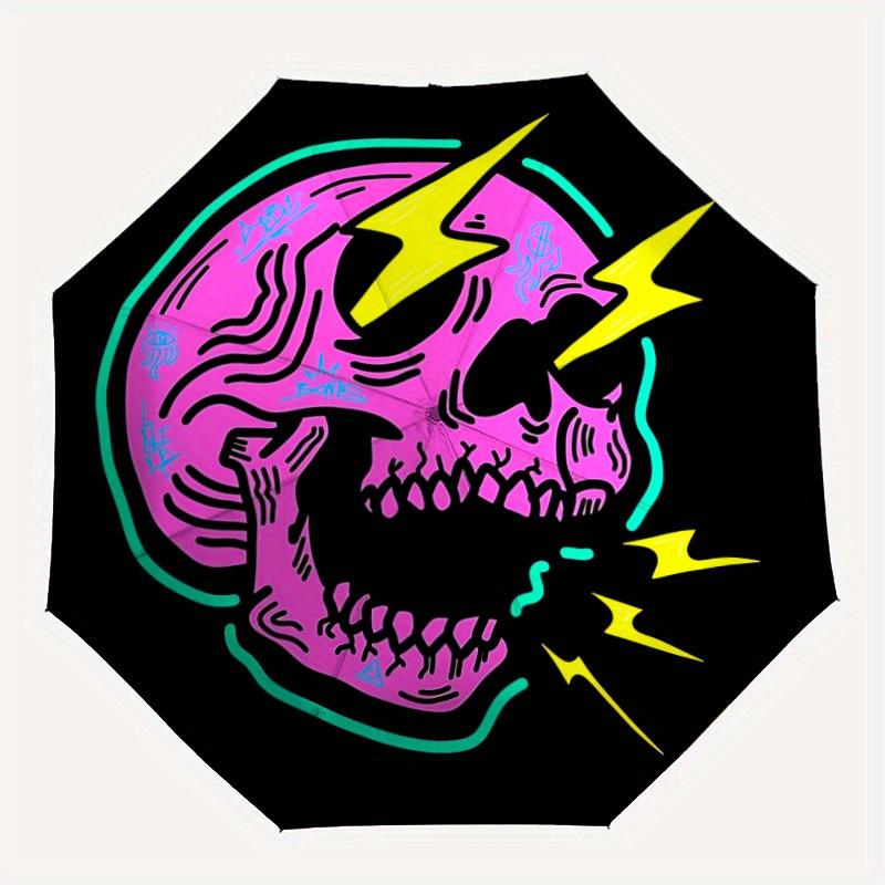 1pc Skull Lightning Automatic Open/Close Umbrella, Portable Folding Umbrella for Travel, Themed Events, It is suitable as a gift for various festivals
1pc Skull Lightning Automatic Open/Close Umbrella, Portable Folding Umbrella for Travel, Themed Events, It is suitable as a gift for various festivals