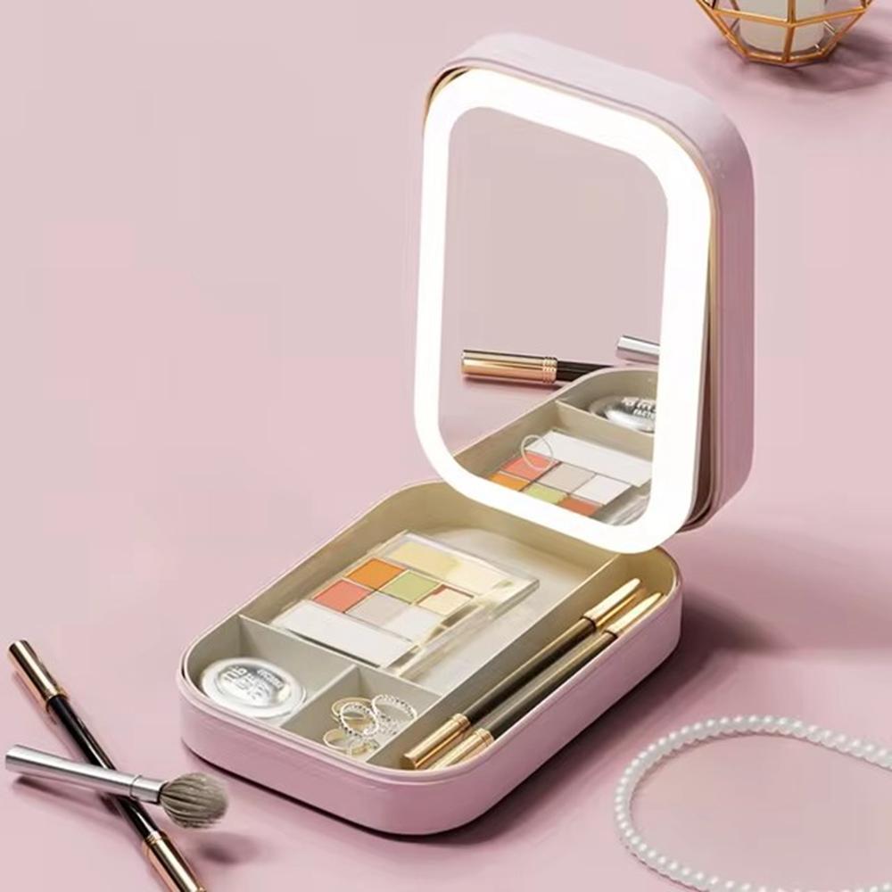 Cosmetic Mirror Case LED Makeup Mirror Storage Case with Light-Filling Portable Makeup Box Bag Pink
Cosmetic Mirror Case LED Makeup Mirror Storage Case with Light-Filling Portable Makeup Box Bag Pink