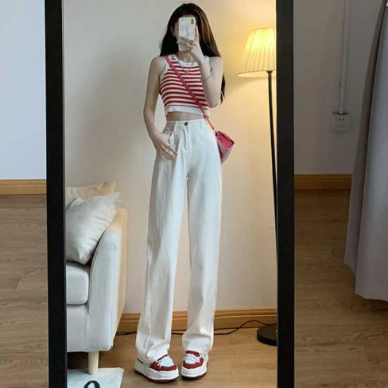 Yousheng Women Jeans Straight Stretchy Solid Color Loose Wide Leg High Waist Casual Multi Pockets Button Zipper Closure Streetwear Denim Pants XXL синий
Yousheng Women Jeans Straight Stretchy Solid Color Loose Wide Leg High Waist Casual Multi Pockets Button Zipper Closure Streetwear Denim Pants XXL синий