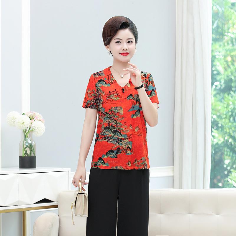 Топ с коротким рукавом из тутового шелка с цветочным принтом для женщин 2XL (Recommended 120-135 lbs) красный
Топ с коротким рукавом из тутового шелка с цветочным принтом для женщин 2XL (Recommended 120-135 lbs) красный