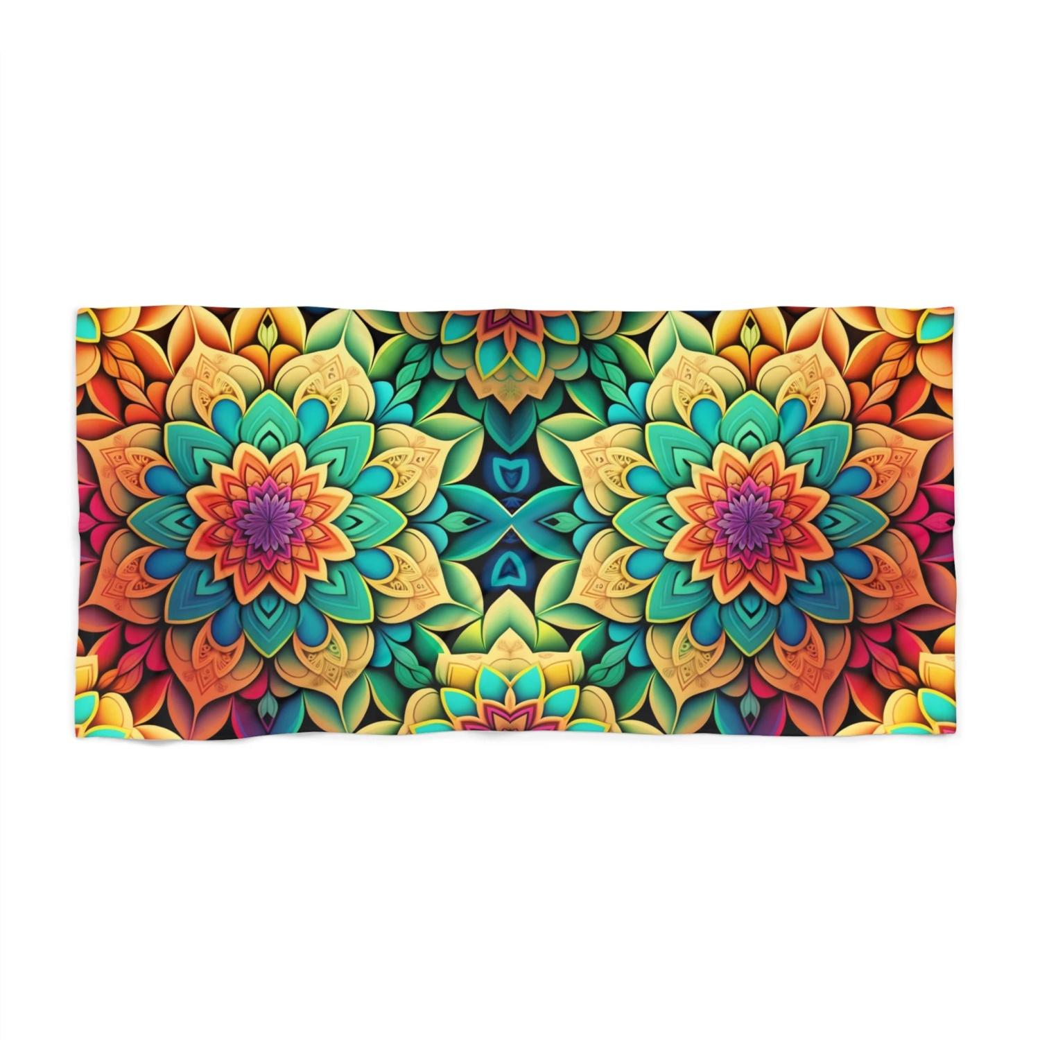 Large Mandala Beach Towel – Colorful Boho Design, Soft Cotton-Poly, 140x180cm W40*H60(CM)
Large Mandala Beach Towel – Colorful Boho Design, Soft Cotton-Poly, 140x180cm W40*H60(CM)