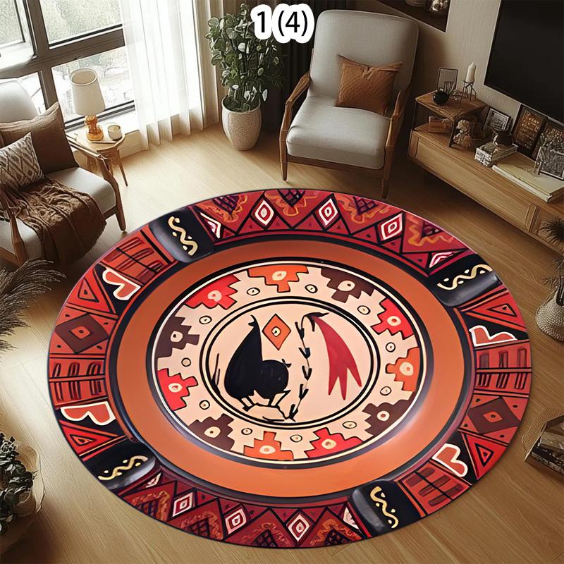 Vintage Tribal Circular Area Rug Carpet Mat Rug Home Decoration Native American Pattern Non Slip Floor Rug for Living Room 80cm x 80cm
Vintage Tribal Circular Area Rug Carpet Mat Rug Home Decoration Native American Pattern Non Slip Floor Rug for Living Room 80cm x 80cm