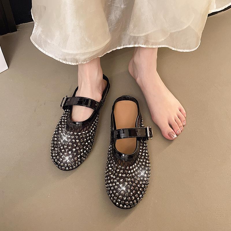 Fashion High-end Diamond-encrusted Mary Jane Flip-flops for Women, 2025 New Summer Outerwear Half-top Single Shoes, French Flip-flops 40 чёрный
Fashion High-end Diamond-encrusted Mary Jane Flip-flops for Women, 2025 New Summer Outerwear Half-top Single Shoes, French Flip-flops 40 чёрный