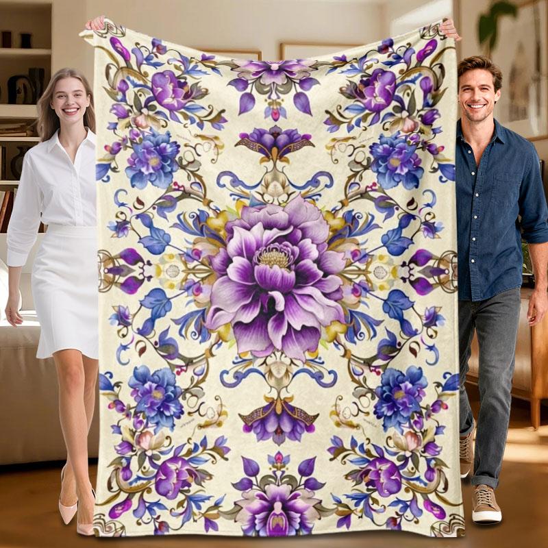 1 piece floral purple and gold flannel blanket, soft, suitable for sofa, bed, office, all-season use. 70x100cm
1 piece floral purple and gold flannel blanket, soft, suitable for sofa, bed, office, all-season use. 70x100cm