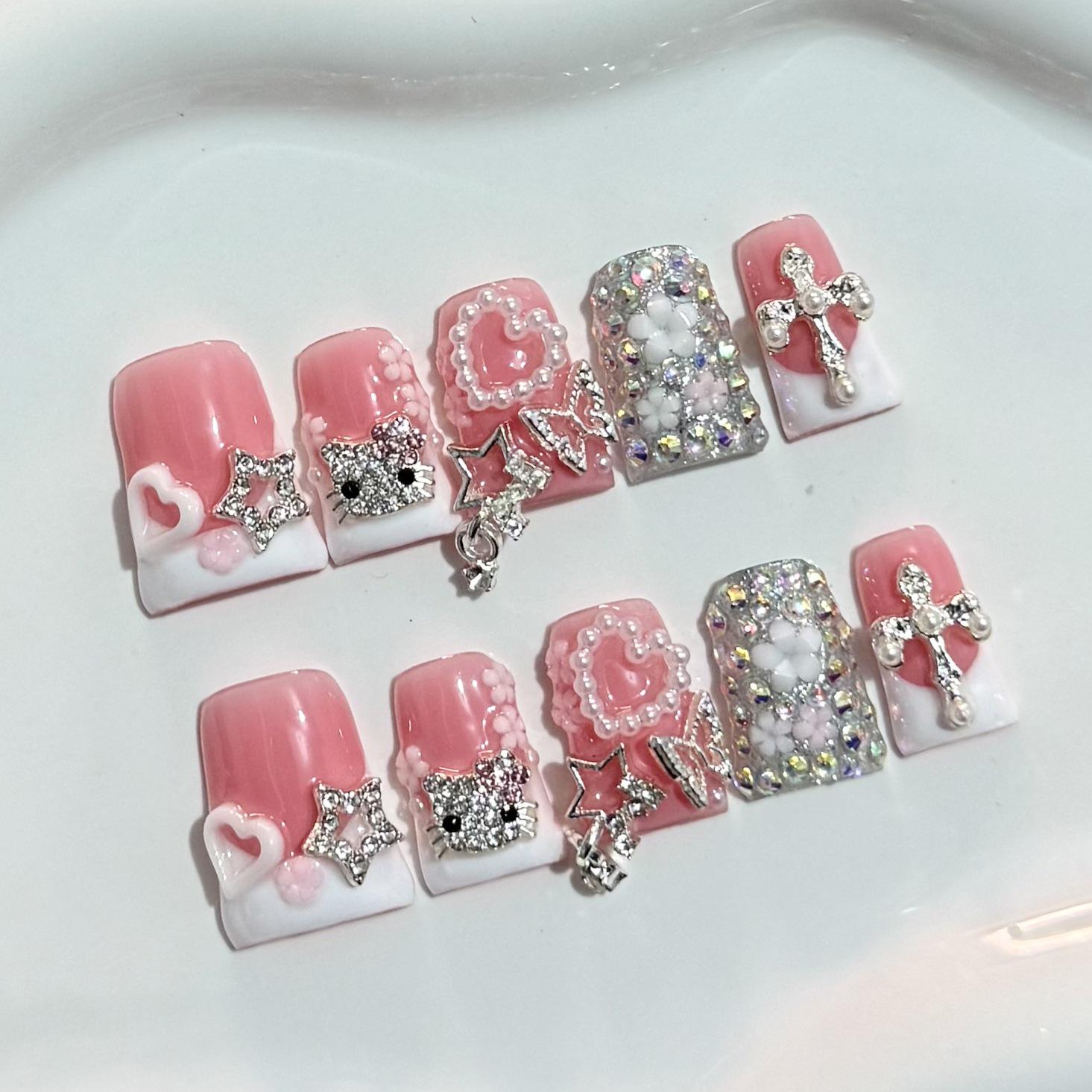European & American Rhinestone Cat Head Duckbill Nail Art Small with Tool Kit
European & American Rhinestone Cat Head Duckbill Nail Art Small with Tool Kit