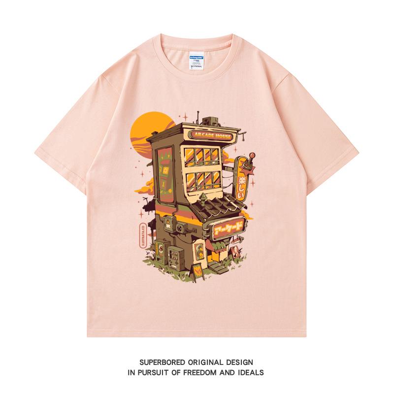 220GSM Heavyweight T-shirt 100% Cotton T Shirt Arcade House Print Men Causal O-neck Basic Male Tops Tee
220GSM Heavyweight T-shirt 100% Cotton T Shirt Arcade House Print Men Causal O-neck Basic Male Tops Tee