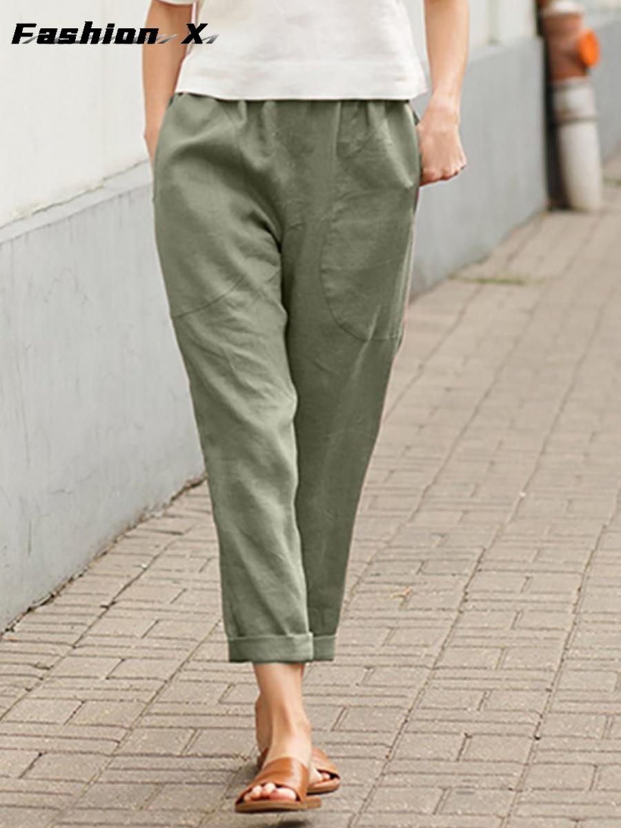 Женские длинные брюки, летние тонкие однотонные брюки с двумя карманами, свободные брюки, женские хлопковые льняные брюки 3XL зелёный
Женские длинные брюки, летние тонкие однотонные брюки с двумя карманами, свободные брюки, женские хлопковые льняные брюки 3XL зелёный