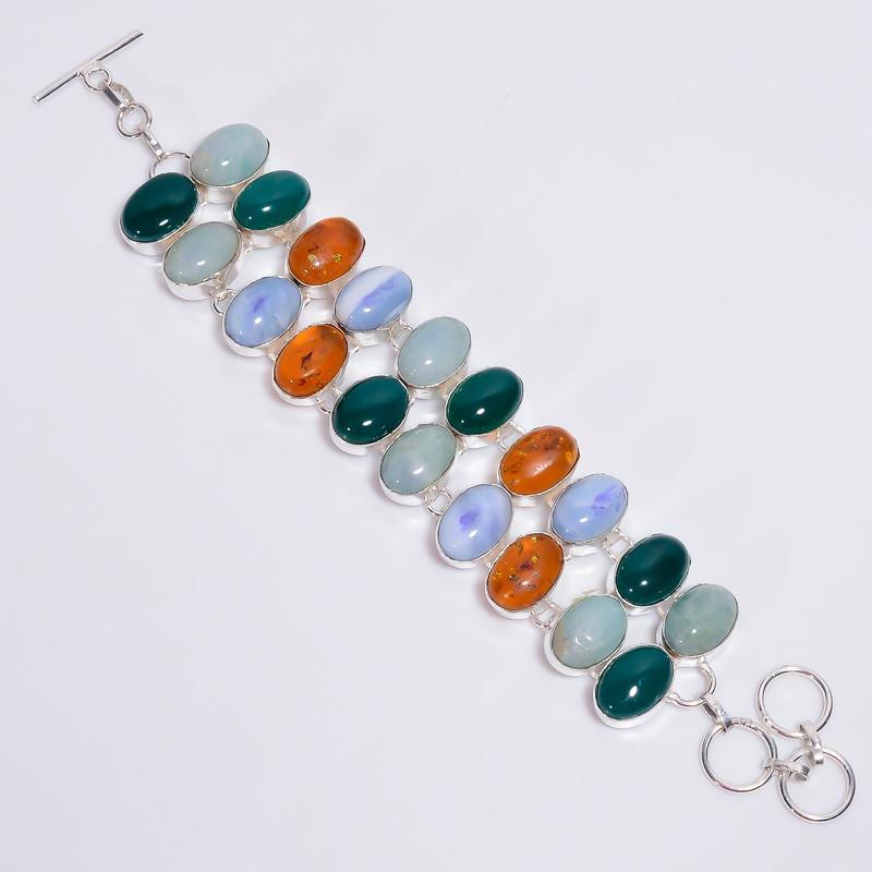 Excellent A One Qualite 100% Natural Chalcedony Baltic Amber Oval Shape Ethnic Handmade Jewelry 925 Steling Silver Bracelet 6-8 WSJ-4629 6-8 зелений
Excellent A One Qualite 100% Natural Chalcedony Baltic Amber Oval Shape Ethnic Handmade Jewelry 925 Steling Silver Bracelet 6-8 WSJ-4629 6-8 зелений