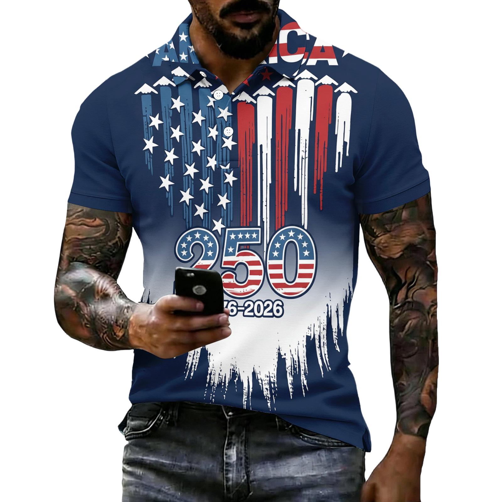 Men s 250th Anniversary Short Sleeve Shirt Commemorative 1776 to 2026 United States Flag Athletic Shirt Patriotic Design Casual Fit XL
Men s 250th Anniversary Short Sleeve Shirt Commemorative 1776 to 2026 United States Flag Athletic Shirt Patriotic Design Casual Fit XL