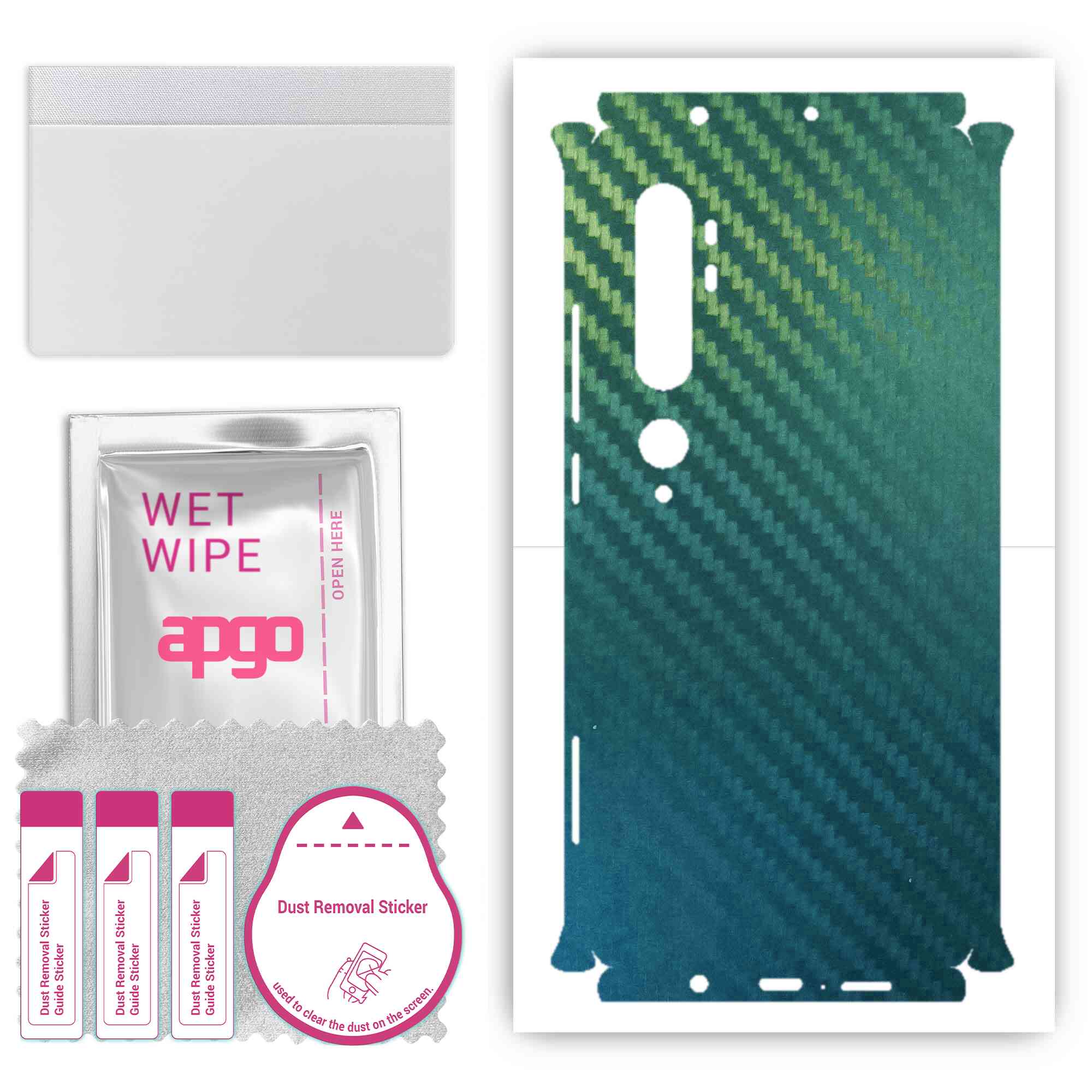 Apgo Protective Skin Sticker for the back+sides compatible with Xiaomi Mi Note 10, Full Wrap Film, Foil, Vinyl - Pattern Carbon Chameleon CAKA1
Apgo Protective Skin Sticker for the back+sides compatible with Xiaomi Mi Note 10, Full Wrap Film, Foil, Vinyl - Pattern Carbon Chameleon CAKA1