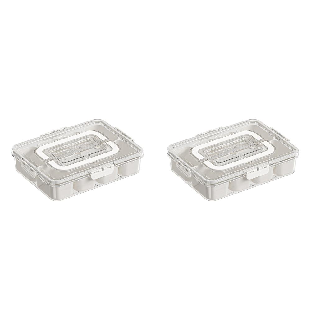 EY# Snack Box Container with Lid & Handle Divided Serving Tray (with Spoon Fork)
EY# Snack Box Container with Lid & Handle Divided Serving Tray (with Spoon Fork)