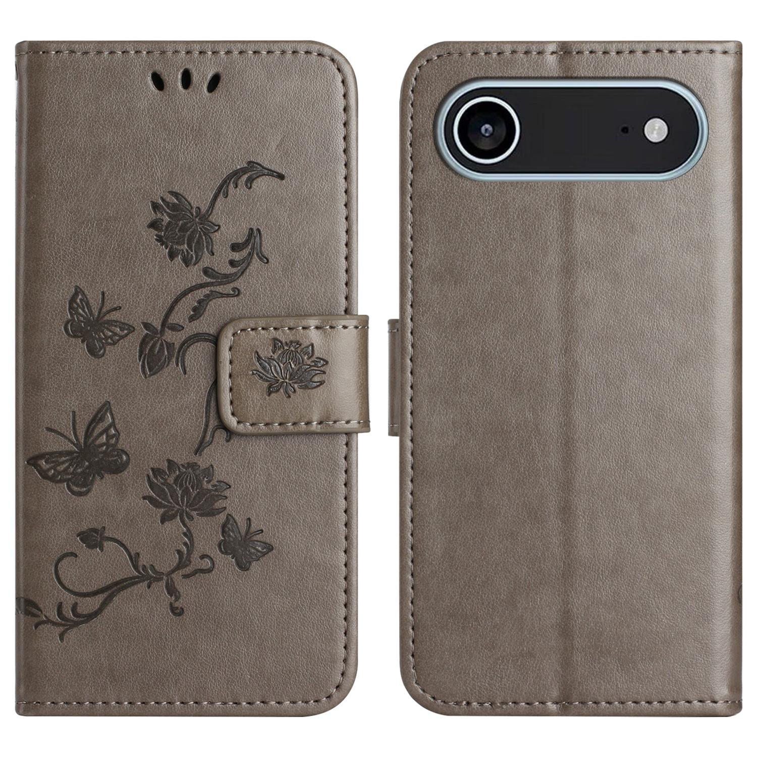 For iPhone 17 Air Case Wallet Stand Imprinted Butterfly Flower PU Leather Phone Cover Grey
For iPhone 17 Air Case Wallet Stand Imprinted Butterfly Flower PU Leather Phone Cover Grey