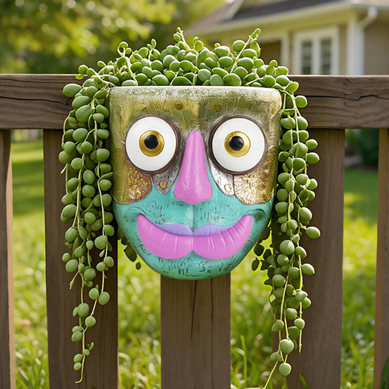 Abstract Face Wall Flower Pot Planter Bohemian Head Resin Sculpture Hanging Decorative Plant Pot For Fence Terrace Home Garden CN
Abstract Face Wall Flower Pot Planter Bohemian Head Resin Sculpture Hanging Decorative Plant Pot For Fence Terrace Home Garden CN