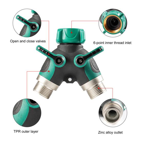 Yousheng Garden Hose Splitter with Shut-off Valves 2 Way Heavy Duty Y Spigot Splitter 3/4 GHT Thread Outdoor Faucet Splitter for Gardens Patios US Plug
Yousheng Garden Hose Splitter with Shut-off Valves 2 Way Heavy Duty Y Spigot Splitter 3/4 GHT Thread Outdoor Faucet Splitter for Gardens Patios US Plug