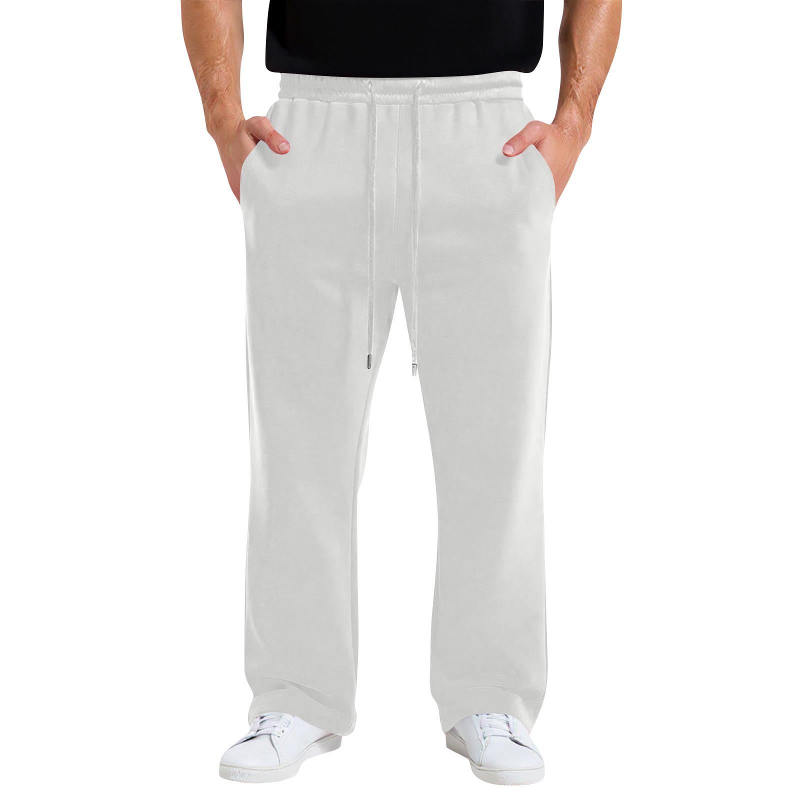 Men s Baggy Sweatpants Wide Leg Sweat Pants With Pockets XL білий
Men s Baggy Sweatpants Wide Leg Sweat Pants With Pockets XL білий