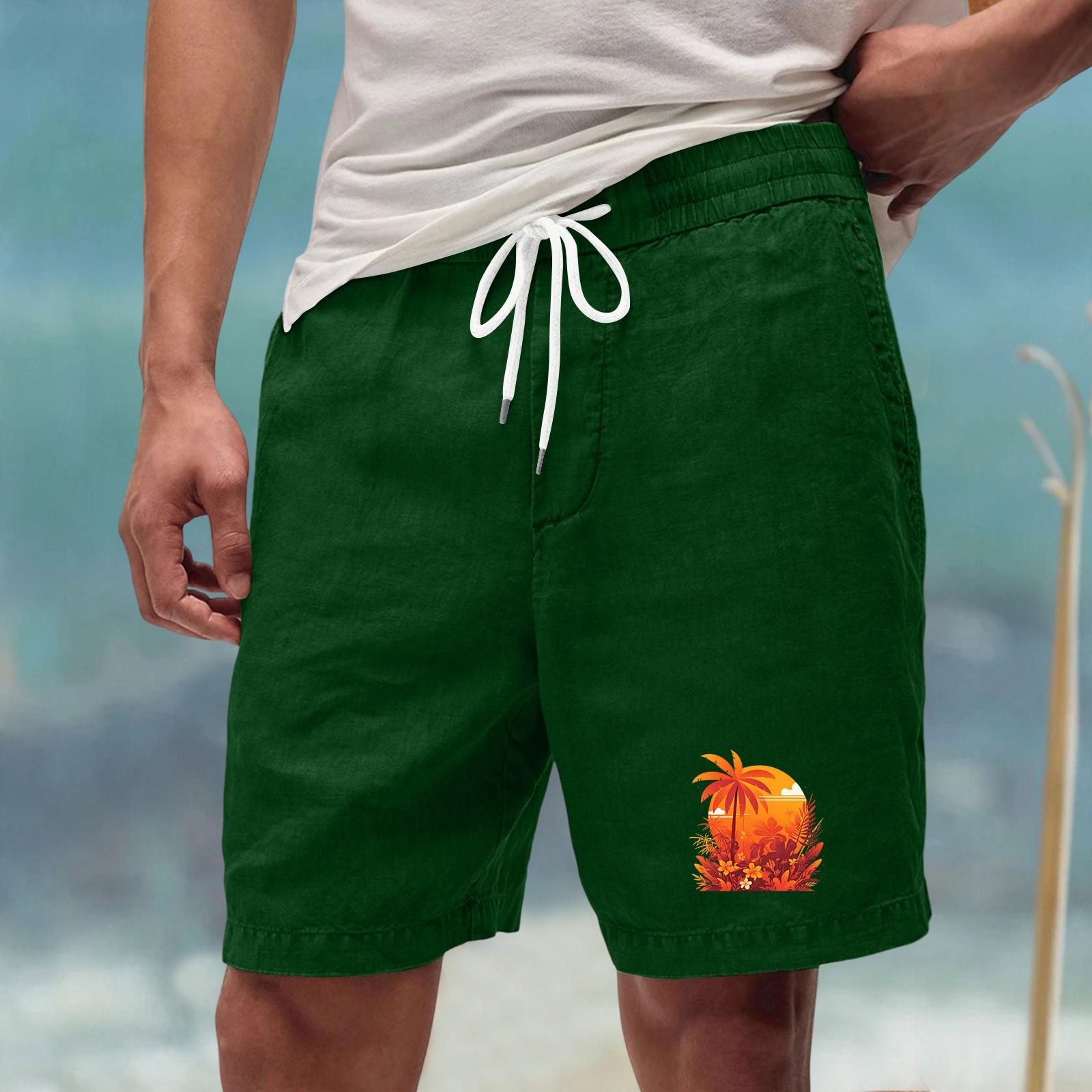 Men’s Casual Linen Drawstring Shorts with Elastic Waistband and Tree Printed Design for Everyday Wear L зелёный
Men’s Casual Linen Drawstring Shorts with Elastic Waistband and Tree Printed Design for Everyday Wear L зелёный