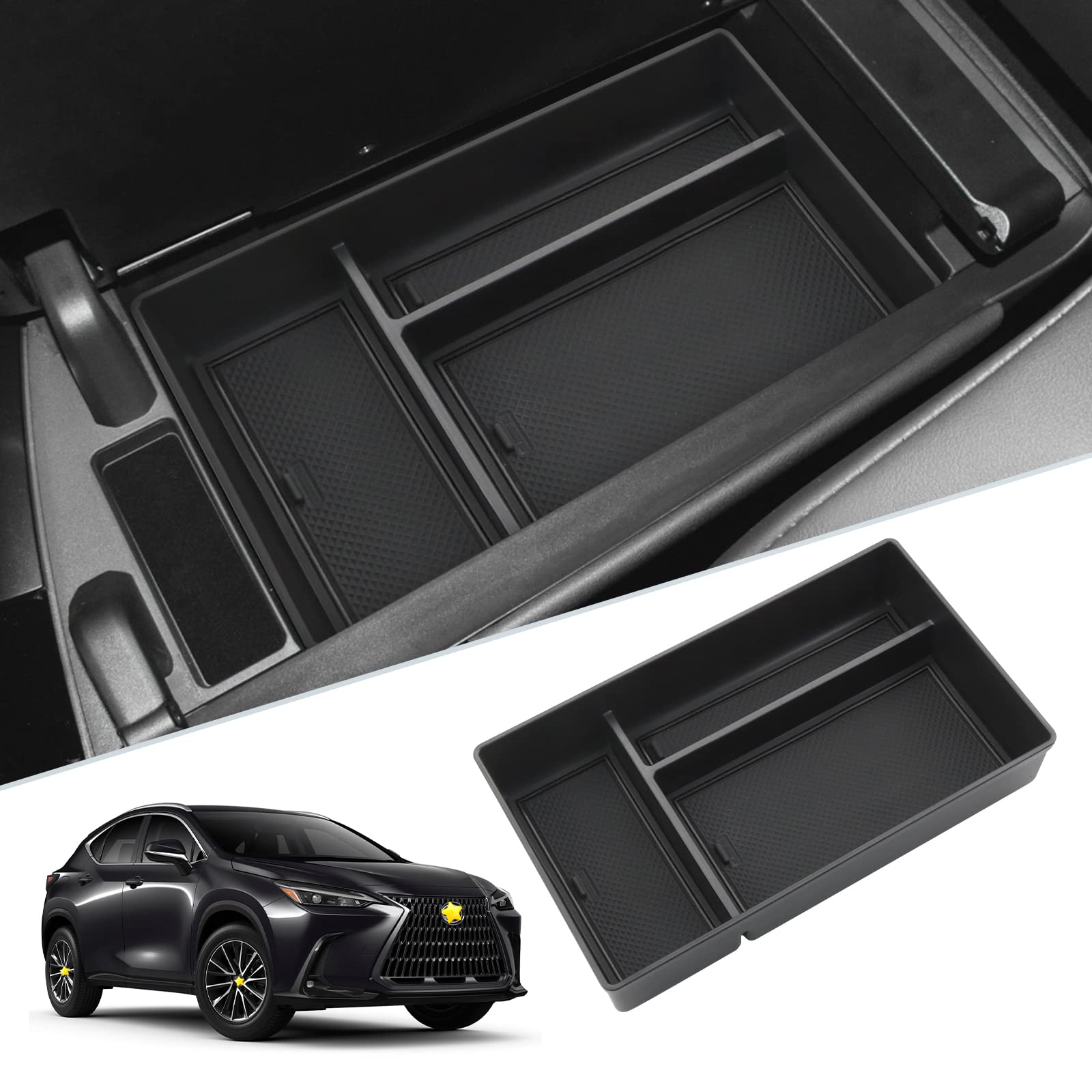 SKTU Lexus NX 2nd Generation Car Console Box Storage Tray with Rubber Mat Small Items Coin Case Easy to Install Custom Parts NX2 Only Noise Reduction
SKTU Lexus NX 2nd Generation Car Console Box Storage Tray with Rubber Mat Small Items Coin Case Easy to Install Custom Parts NX2 Only Noise Reduction