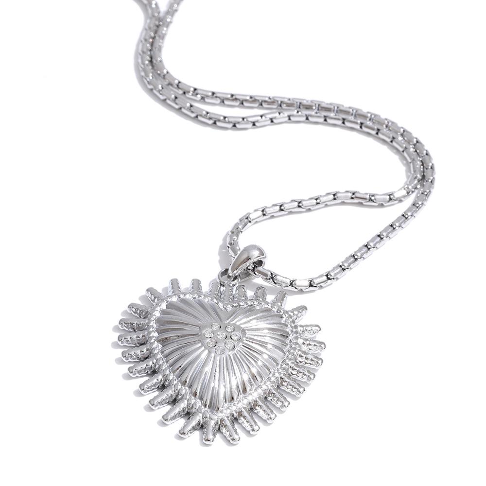 Yhpup Popular Stainless Steel Zirconia Heart Love Cast Pendant Necklace Gold & Platinum Color PVD Plated Charm Fashion Jewelry
Yhpup Popular Stainless Steel Zirconia Heart Love Cast Pendant Necklace Gold & Platinum Color PVD Plated Charm Fashion Jewelry
