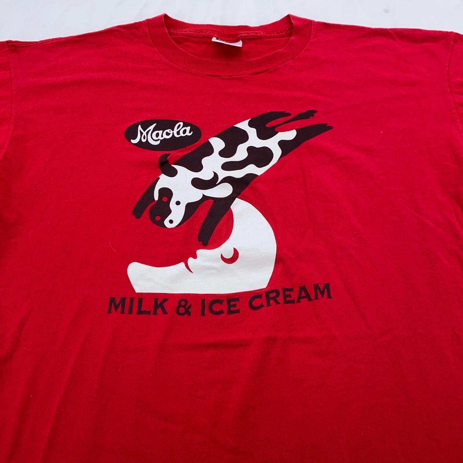 vintage 90s MAOLA MILK AND ICE CREAM COW T-Shirt 2XL snack dairy cartoon L
vintage 90s MAOLA MILK AND ICE CREAM COW T-Shirt 2XL snack dairy cartoon L