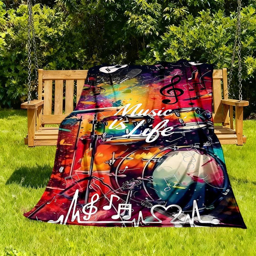 1pc Music Life Outdoor Blanket Lightweight Flannel, All-Season Use for Sofa, Bed, Travel, Camping, Living Room, Office, Couch059 130cmx150cm
1pc Music Life Outdoor Blanket Lightweight Flannel, All-Season Use for Sofa, Bed, Travel, Camping, Living Room, Office, Couch059 130cmx150cm