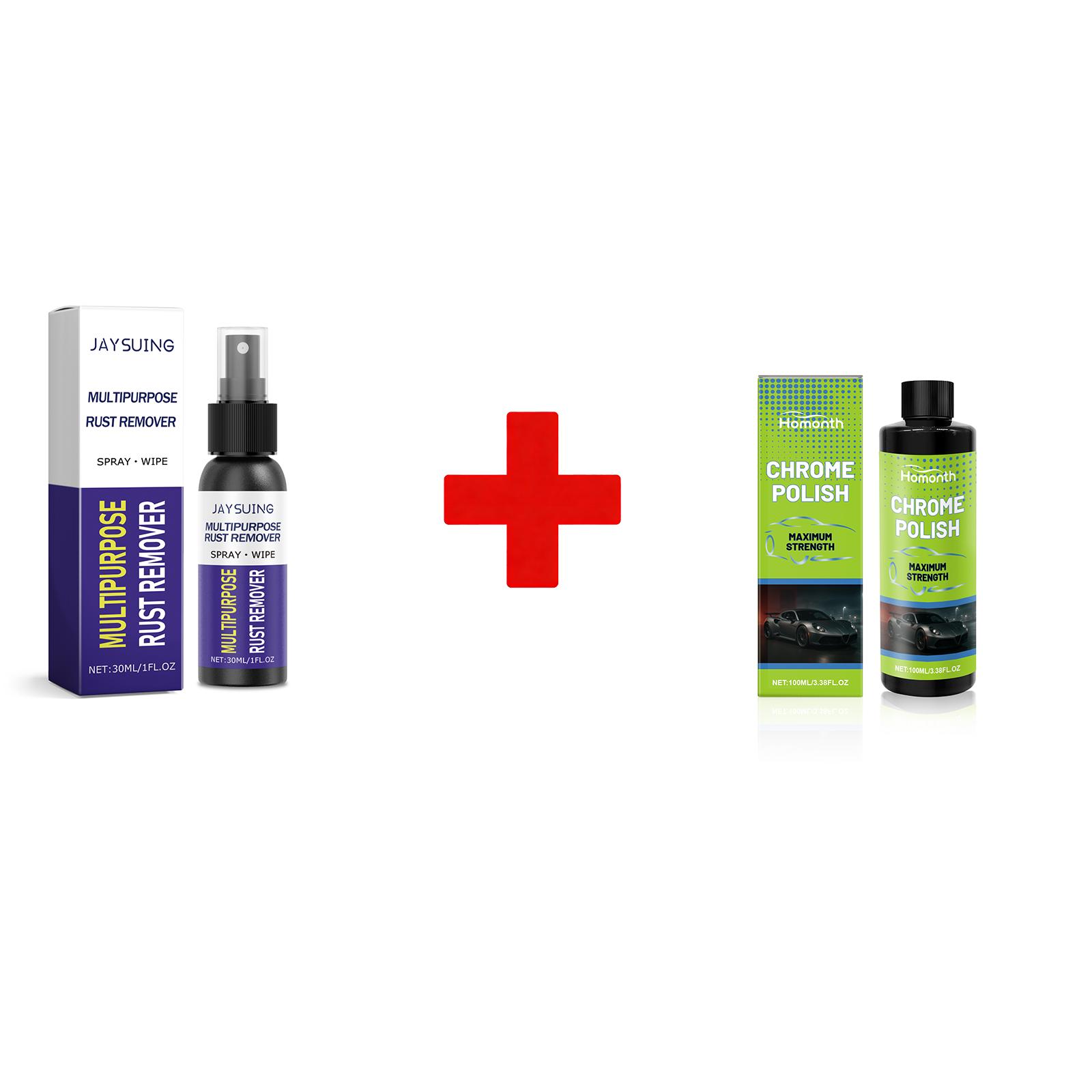 Суперсильный спрей для удаления ржавчины и полироль-защита для автомобиля, набор из двух частей, не повреждает металлическую поверхность, 30 мл + 100 мл
Суперсильный спрей для удаления ржавчины и полироль-защита для автомобиля, набор из двух частей, не повреждает металлическую поверхность, 30 мл + 100 мл