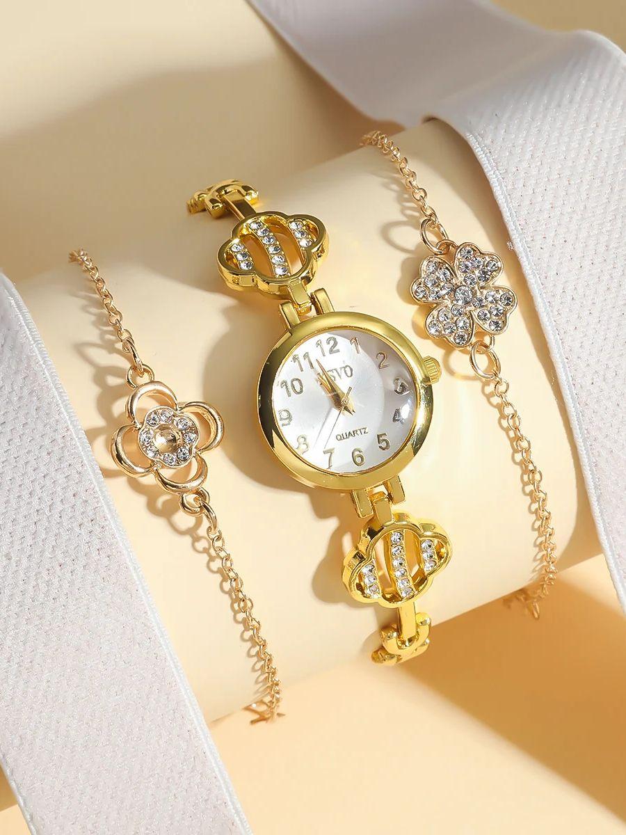 Женские новые часы в благородном стиле с круглым циферблатом и стальным браслетом, кварцевые, с бриллиантовым браслетом, благородные и атмосферные, праздничный подарок. золотой
Женские новые часы в благородном стиле с круглым циферблатом и стальным браслетом, кварцевые, с бриллиантовым браслетом, благородные и атмосферные, праздничный подарок. золотой