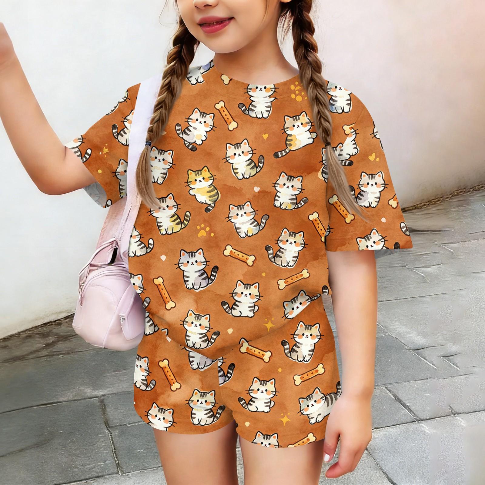 Kids Casual Short Sleeve Shirt and Shorts Set Animal Print Two Piece Outfit Lightweight Comfortable Summer Wear for Boys and Girls 110 шафрановий
Kids Casual Short Sleeve Shirt and Shorts Set Animal Print Two Piece Outfit Lightweight Comfortable Summer Wear for Boys and Girls 110 шафрановий