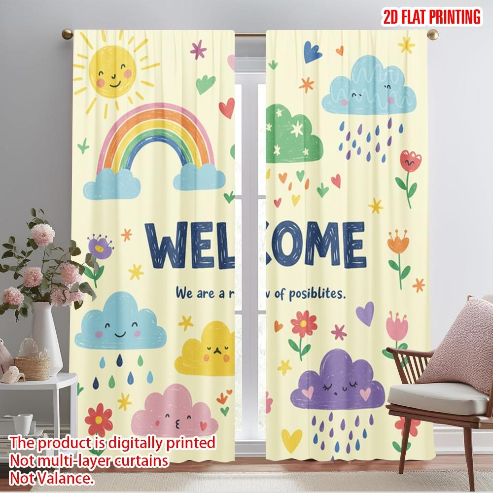 2pcs 2D flat printing Window Drapes Rainbow possibilities welcome Polyester Without Electricity Festive Curtains for Booths 52.50×116.00 CM 2pcs
2pcs 2D flat printing Window Drapes Rainbow possibilities welcome Polyester Without Electricity Festive Curtains for Booths 52.50×116.00 CM 2pcs
