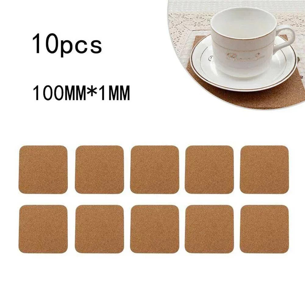 10Pcs Square Cork Coasters Table Place Mats Natural Wooden Slip Slice Cup Mat Self-Adhesive Tea Coaster For Home Bar CHINA
10Pcs Square Cork Coasters Table Place Mats Natural Wooden Slip Slice Cup Mat Self-Adhesive Tea Coaster For Home Bar CHINA