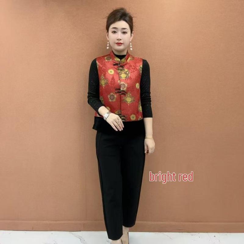 2026 Women s Chinese National Style Shawl Vest for Spring & Autumn Top 2XL (105-120 jin)
2026 Women s Chinese National Style Shawl Vest for Spring & Autumn Top 2XL (105-120 jin)