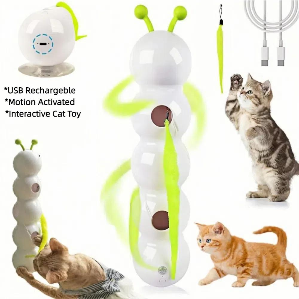 Automatic Interactive Cat Stick Wall-mounted Cat Toy New Caterpillar Cat Toy Indoor Play
Automatic Interactive Cat Stick Wall-mounted Cat Toy New Caterpillar Cat Toy Indoor Play