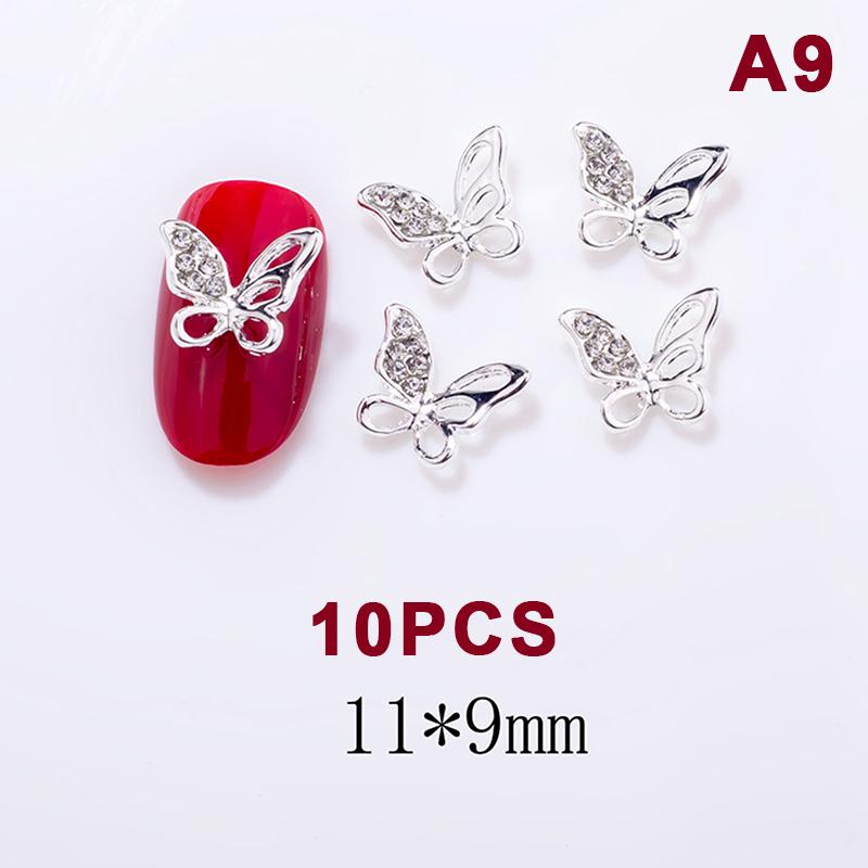 10 Pcs Butterfly Alloy Nail Charms 3D Butterfly Zircon Diamond Rhinestone Nails Jewelry DIY Nail Art Decoration Accessories
10 Pcs Butterfly Alloy Nail Charms 3D Butterfly Zircon Diamond Rhinestone Nails Jewelry DIY Nail Art Decoration Accessories