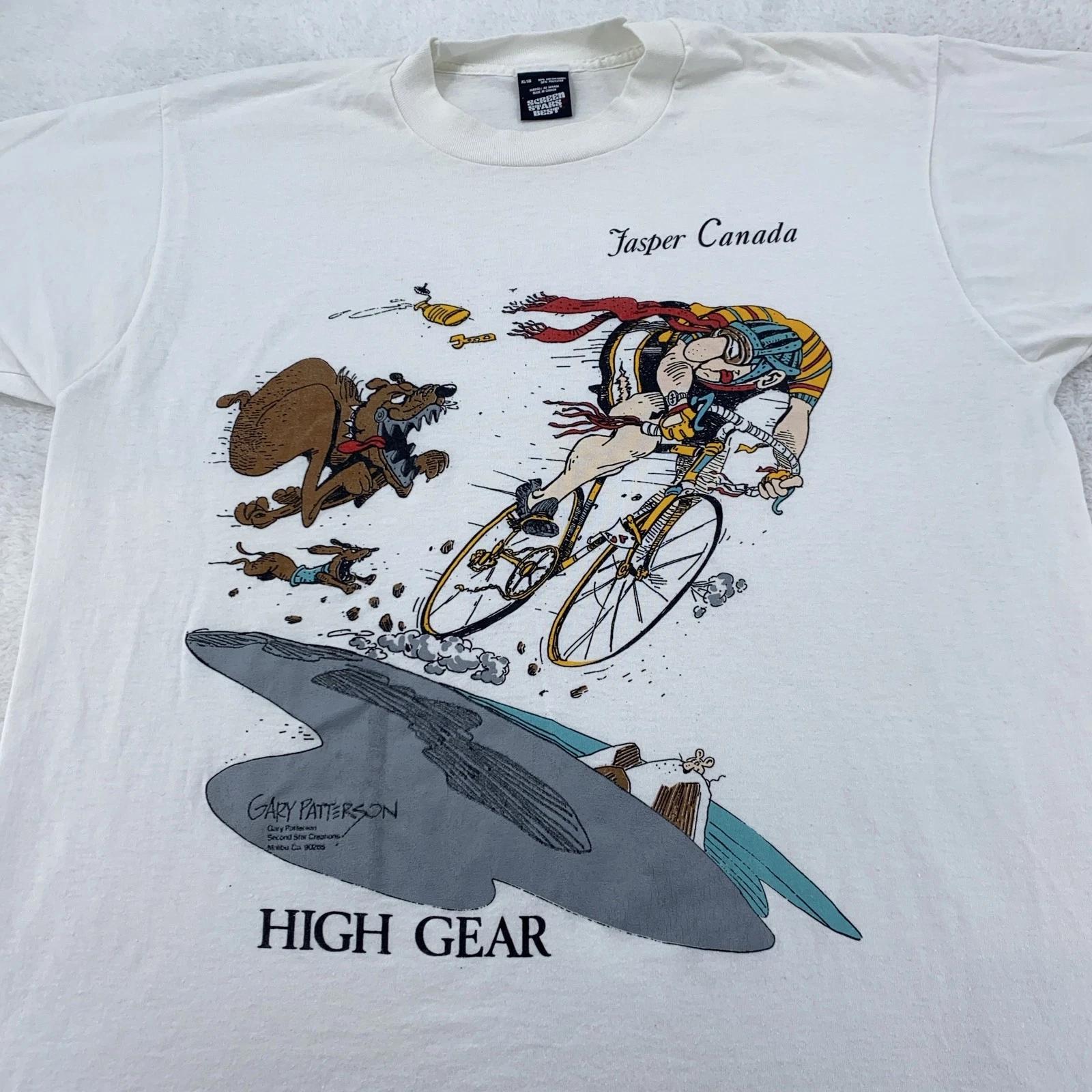 Vintage Jasper Canada High Gear T-Shirt Mens L/XL Gary Patterson Cycling 90s Tee L
Vintage Jasper Canada High Gear T-Shirt Mens L/XL Gary Patterson Cycling 90s Tee L