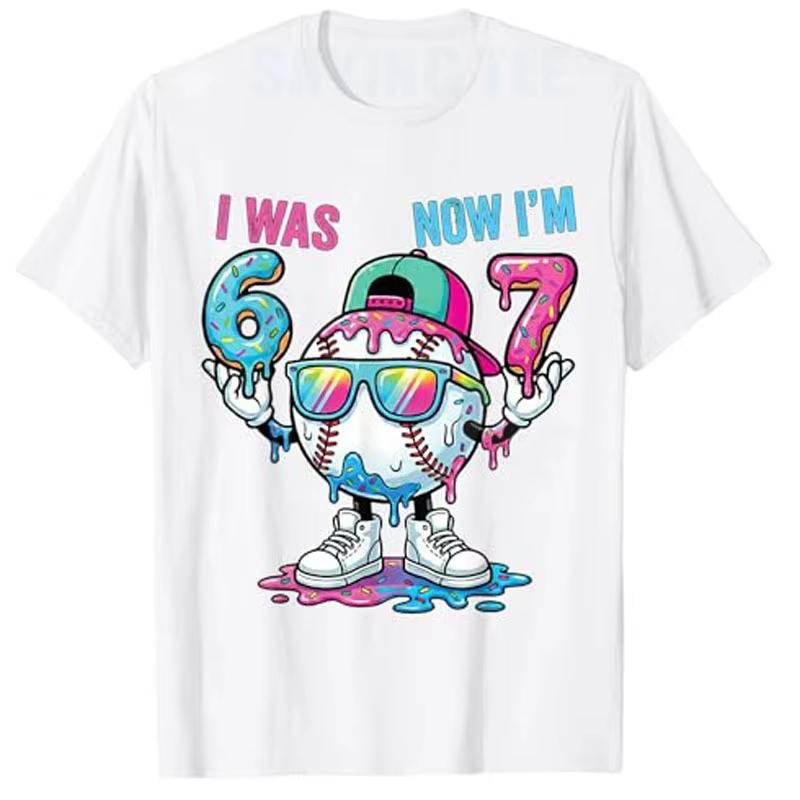I Was 6 Now Im 7 Baseball 7th Birthday Boys Fashion 67 Meme TShirt Sons Bday Party Novelty Gift Humor Funny Sportswear Tee S
I Was 6 Now Im 7 Baseball 7th Birthday Boys Fashion 67 Meme TShirt Sons Bday Party Novelty Gift Humor Funny Sportswear Tee S