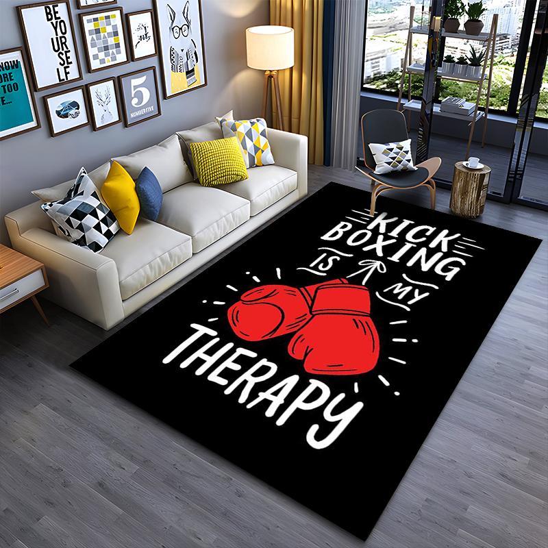 Kickboxing Themed Carpet with Red Gloves Design, Black Background Suitable for use as an anti-slip for living room bedroom sofas 40x60cm( 15x23in )
Kickboxing Themed Carpet with Red Gloves Design, Black Background Suitable for use as an anti-slip for living room bedroom sofas 40x60cm( 15x23in )