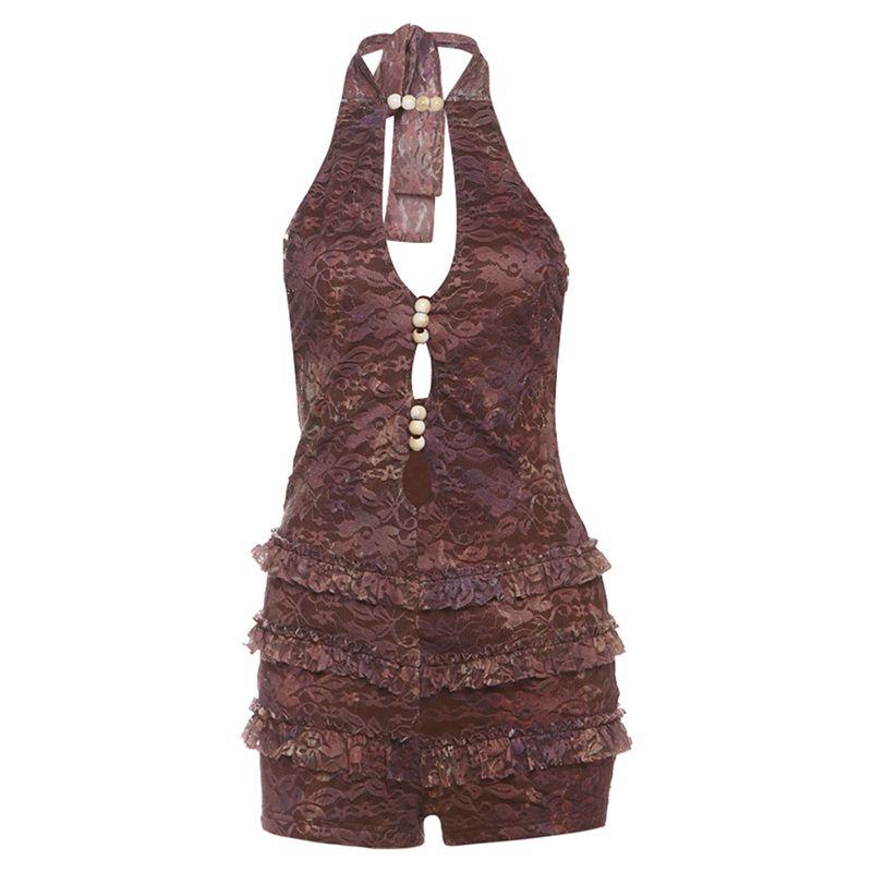 # Sisjuly# Extremely Fanist Master Vintage Heavy Industry Crocheted Rose Pearl Halterneck Jumpsuit for Women Brown L
# Sisjuly# Extremely Fanist Master Vintage Heavy Industry Crocheted Rose Pearl Halterneck Jumpsuit for Women Brown L