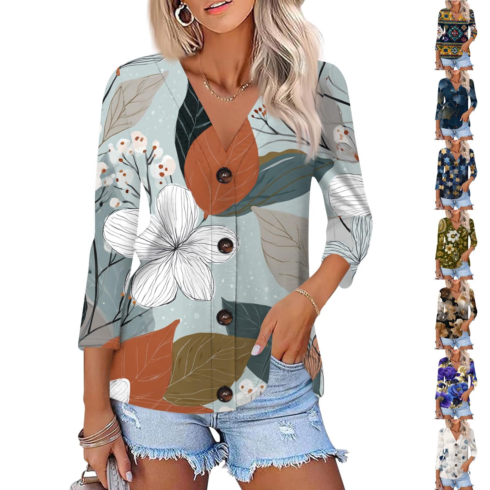 Women s Casual Fashion Floral Print Three-quarter Sleeve Button Cardigan Top L бежевий
Women s Casual Fashion Floral Print Three-quarter Sleeve Button Cardigan Top L бежевий