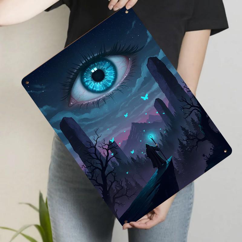 Mystic Night Sky Giant Eye Glowing Butterfly Metal Iron Painting Home Decor Living Room Bedroom Wall Art Hanging 20x30cm(7.8x11.8inch)
Mystic Night Sky Giant Eye Glowing Butterfly Metal Iron Painting Home Decor Living Room Bedroom Wall Art Hanging 20x30cm(7.8x11.8inch)