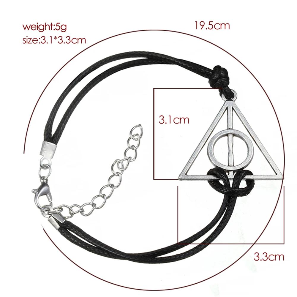 New Fashion Jewelry Antique Charm Potter Deathly Hallows Leather Cord Bracelet For Men And Women Gifts серебряный
New Fashion Jewelry Antique Charm Potter Deathly Hallows Leather Cord Bracelet For Men And Women Gifts серебряный