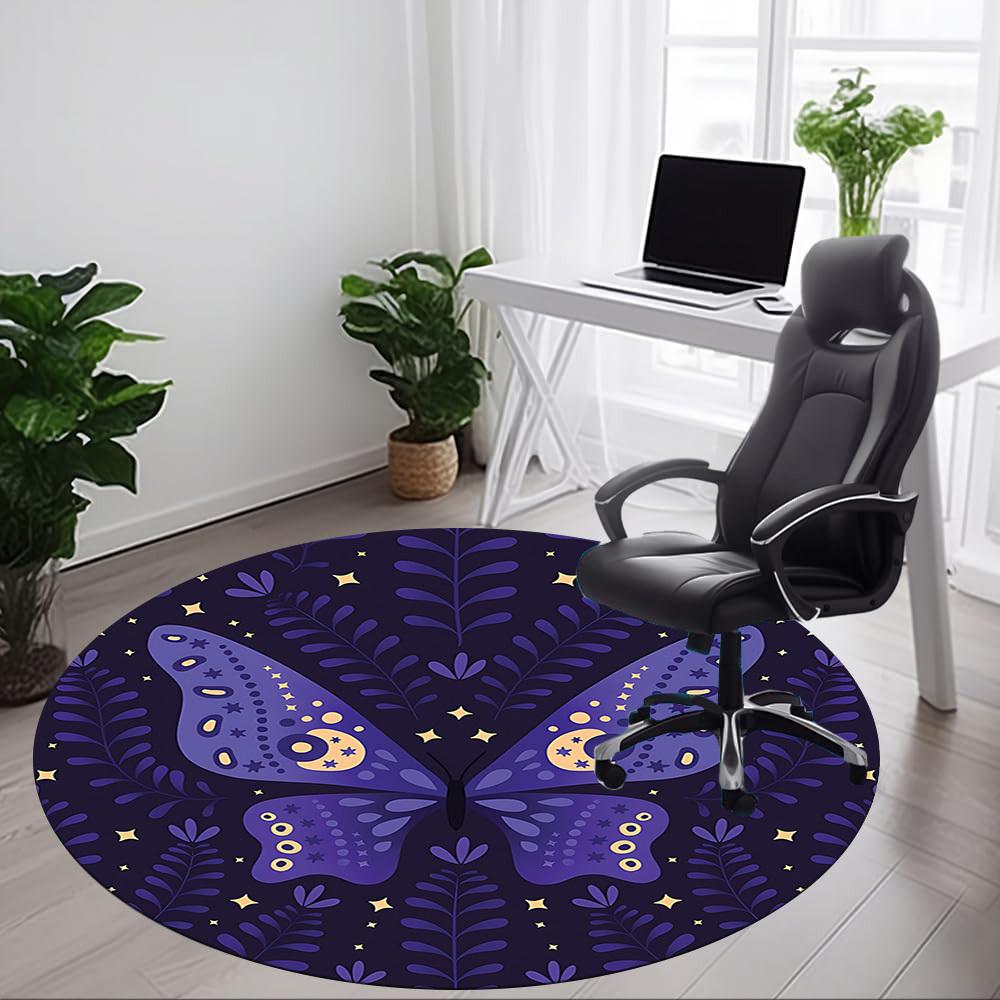 1pc Butterfly Night Office Round Area Rug, Mat Suitable For Office, Under Office Chairs Bedroom Living Room Home Decor, Room Deco 80cm
1pc Butterfly Night Office Round Area Rug, Mat Suitable For Office, Under Office Chairs Bedroom Living Room Home Decor, Room Deco 80cm