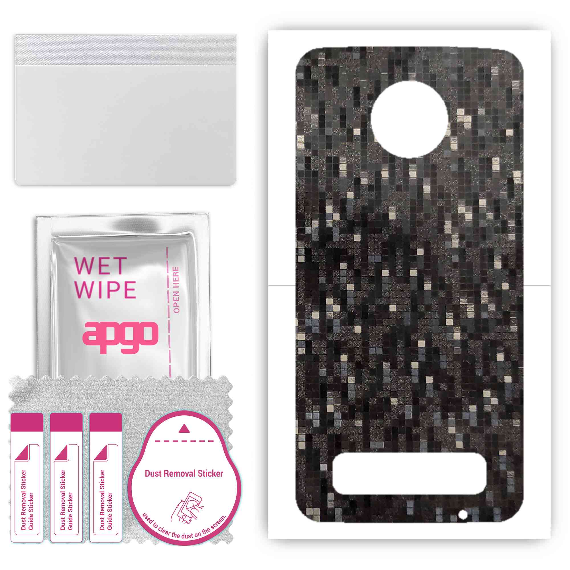 Apgo Protective Skin Sticker для задньої панелі, сумісної з Motorola Moto Z3 Play, Wrap Film, Foil, Vinyl - Pattern Carbon Black Pixel
Apgo Protective Skin Sticker для задньої панелі, сумісної з Motorola Moto Z3 Play, Wrap Film, Foil, Vinyl - Pattern Carbon Black Pixel