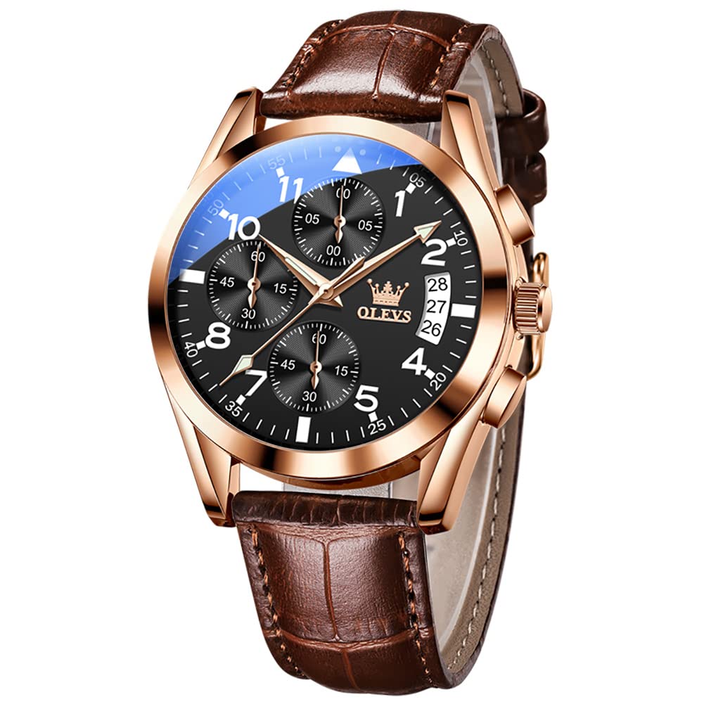 OLEVS Waterproof Simple and Stylish Business Watch with Brown Leather Analog Date Quartz Perfect for High School Day Christmas Men s Wristwatch,
OLEVS Waterproof Simple and Stylish Business Watch with Brown Leather Analog Date Quartz Perfect for High School Day Christmas Men s Wristwatch,