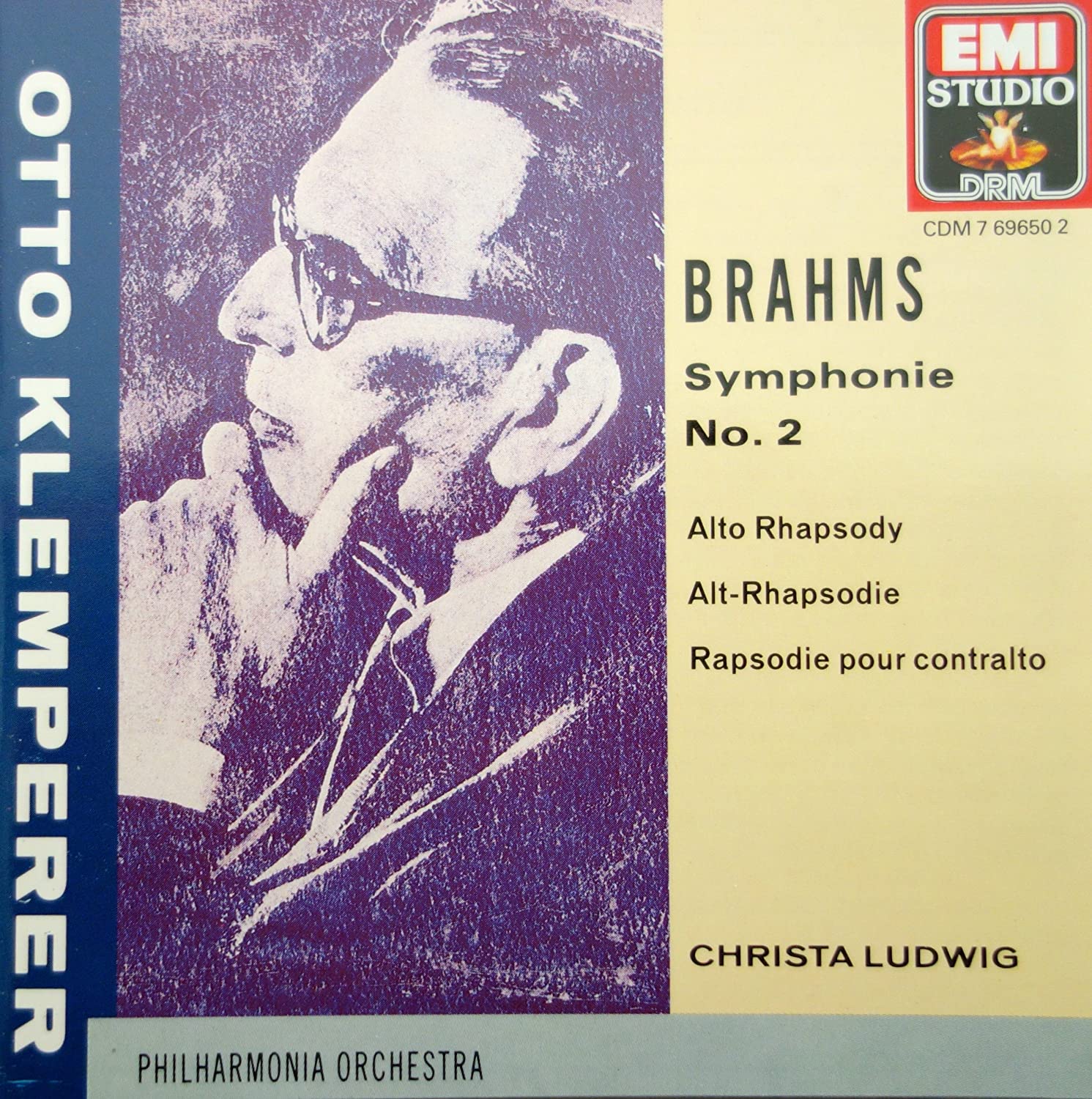 CD BRAHMS KLEMPERER BrahmsSymphonie No. 2 CDM7696502 EMI Studio DRM 1989 Germany Classical Used
CD BRAHMS KLEMPERER BrahmsSymphonie No. 2 CDM7696502 EMI Studio DRM 1989 Germany Classical Used