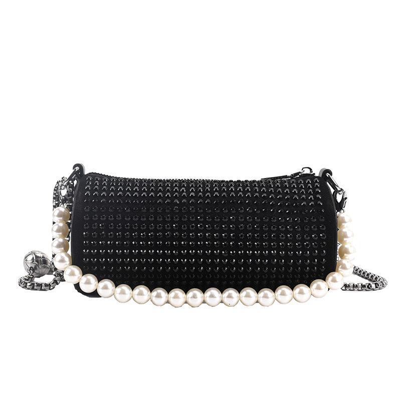 Fashion Rhinestone & Pearl Chain Crossbody Bag – Phone Pouch with Zipper, Adjustable Strap for Shoulder or Hand Carry чёрный
Fashion Rhinestone & Pearl Chain Crossbody Bag – Phone Pouch with Zipper, Adjustable Strap for Shoulder or Hand Carry чёрный