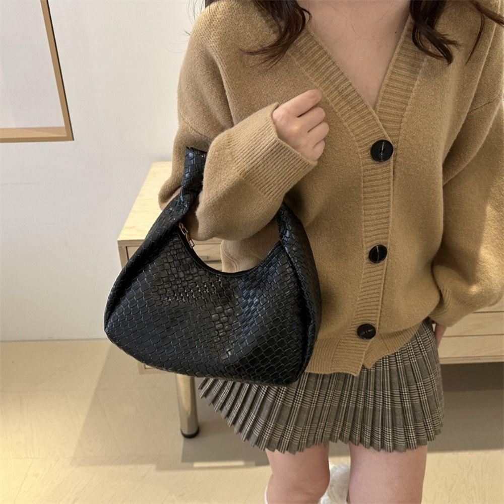Quilted Pattern Pu Leather Handbag Pu Crescent Bag Casual Weave Bag Travel вино красного
Quilted Pattern Pu Leather Handbag Pu Crescent Bag Casual Weave Bag Travel вино красного