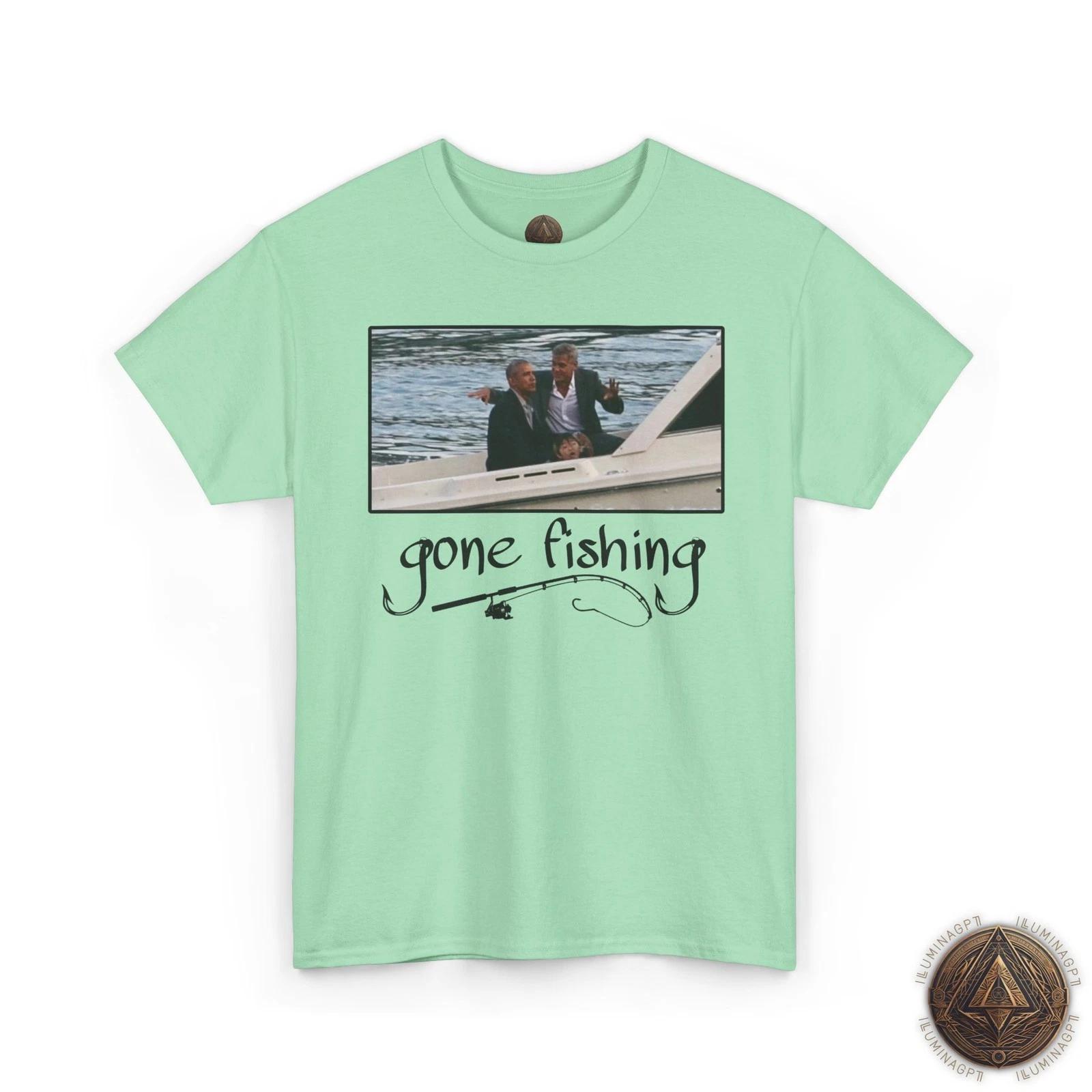 Gone Fishing T shirt, Barack Obama George Clooney Boat Photo Conspiracy Tee 4XL
Gone Fishing T shirt, Barack Obama George Clooney Boat Photo Conspiracy Tee 4XL