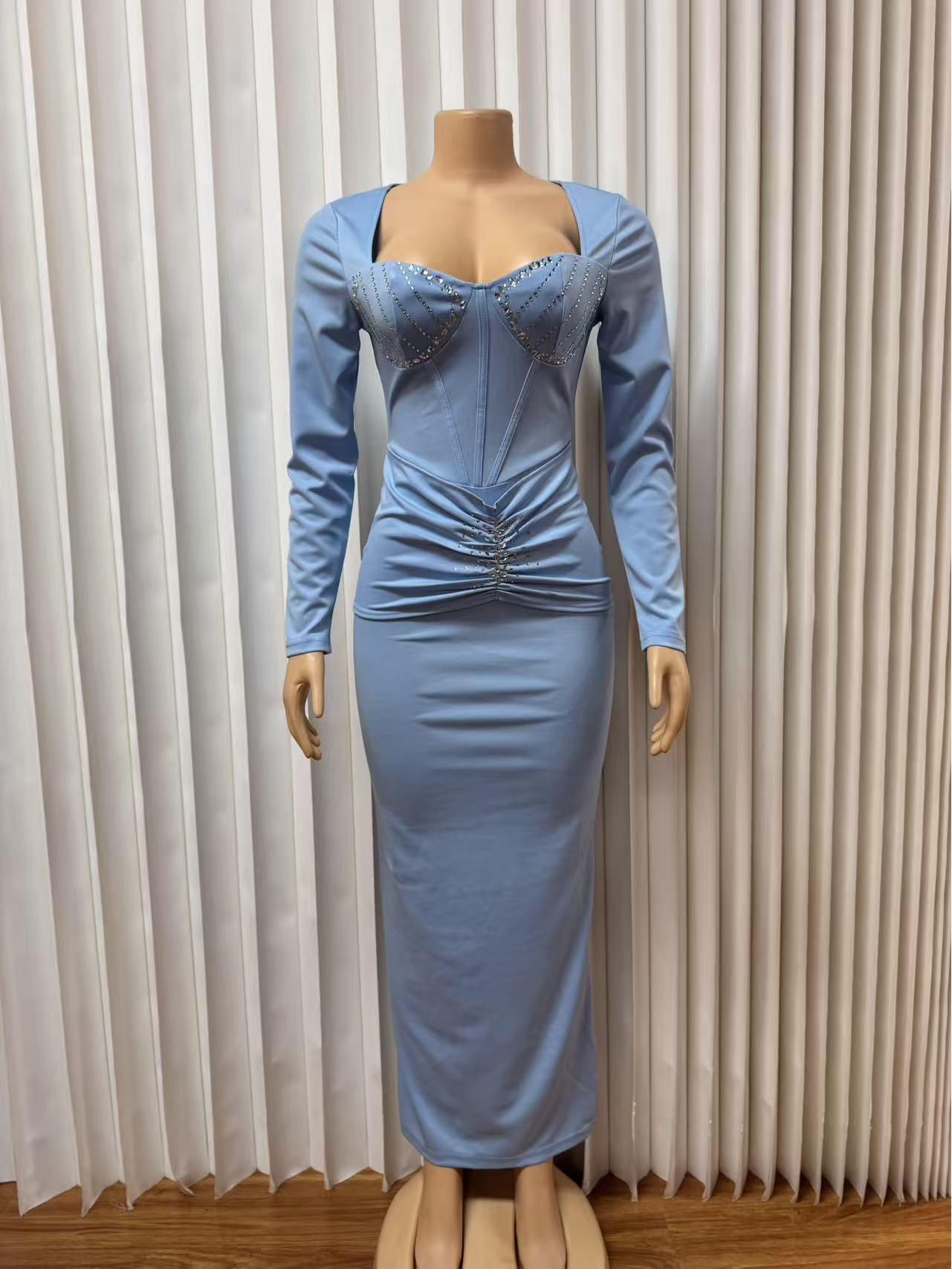 Elegant Waisted Mermaid Skirt Dress – European & American Light Luxury for Banquet, Dinner, Date, or Party XL синій
Elegant Waisted Mermaid Skirt Dress – European & American Light Luxury for Banquet, Dinner, Date, or Party XL синій