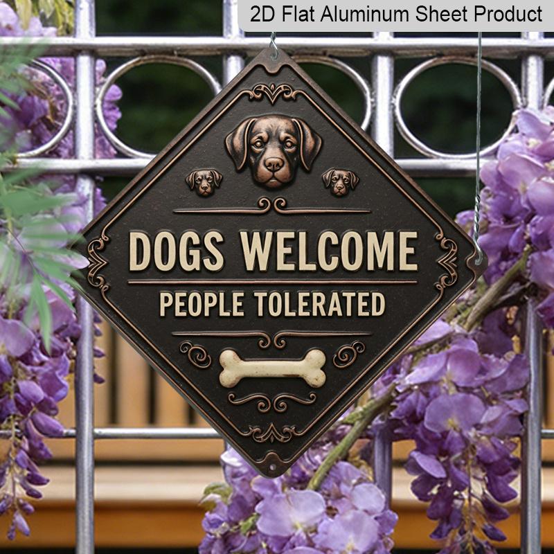 2D Flat, 1pc Vintage Dog Welcome Themed Aluminum Sign, English Slogan Wall Art, Rustic Aluminum Plaque, Suitable for Dog House, Pet Shop, Yard 20*20cm
2D Flat, 1pc Vintage Dog Welcome Themed Aluminum Sign, English Slogan Wall Art, Rustic Aluminum Plaque, Suitable for Dog House, Pet Shop, Yard 20*20cm